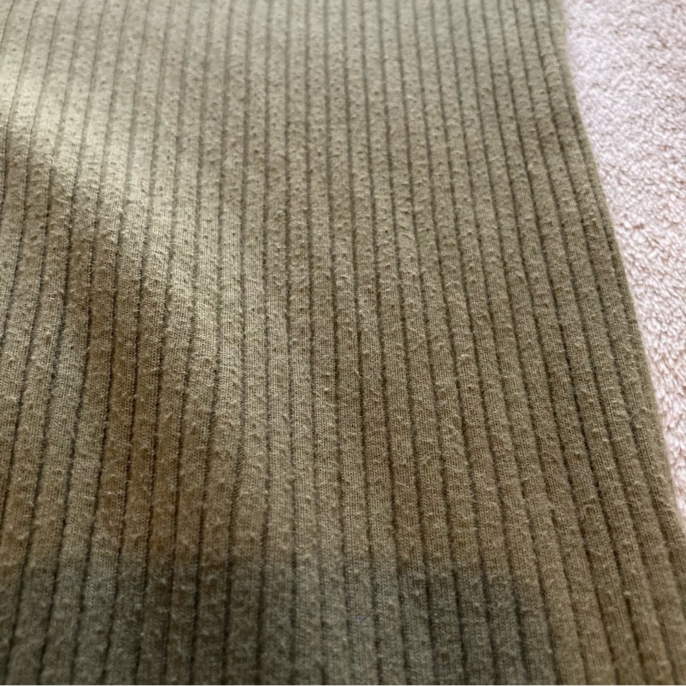 Aerie Kick-It Ribbed High Waisted Super Flare‎ Pants in Olive Green - Picture 7 of 10
